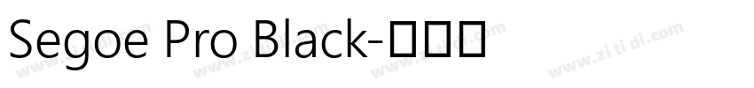 Segoe Pro Black字体转换